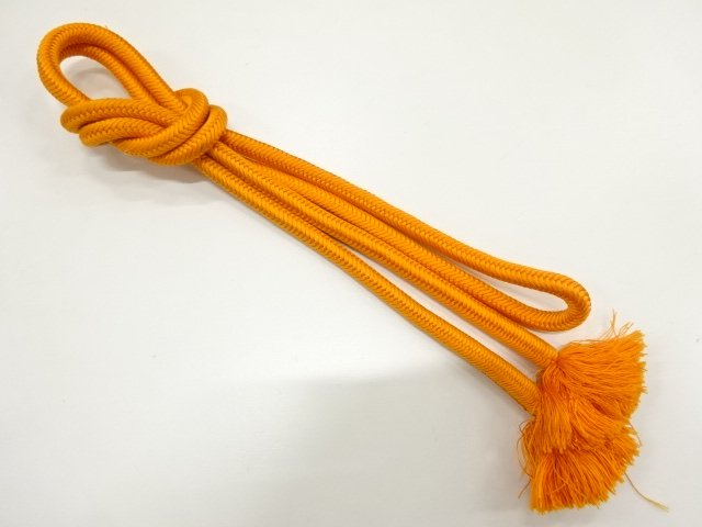 JAPANESE KIMONO / HAND-TIED OBIJIME CORD / SILK